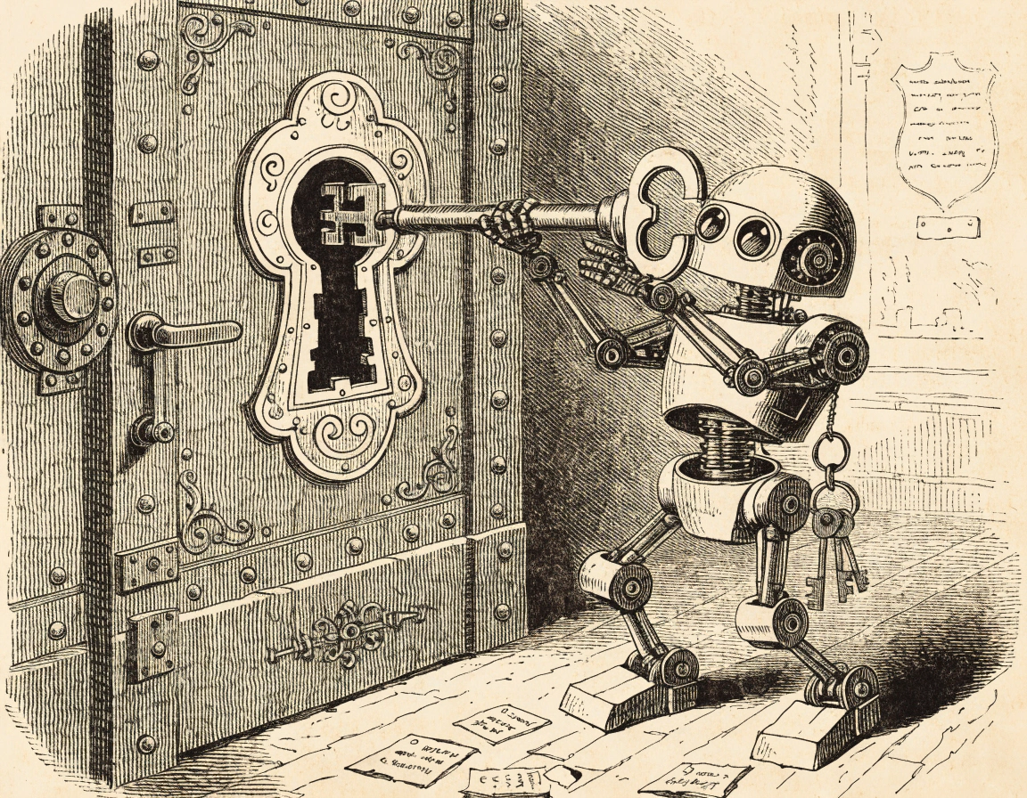 Where your API keys should live — a locked vault managed by a secrets manager, not scattered across config files and code
