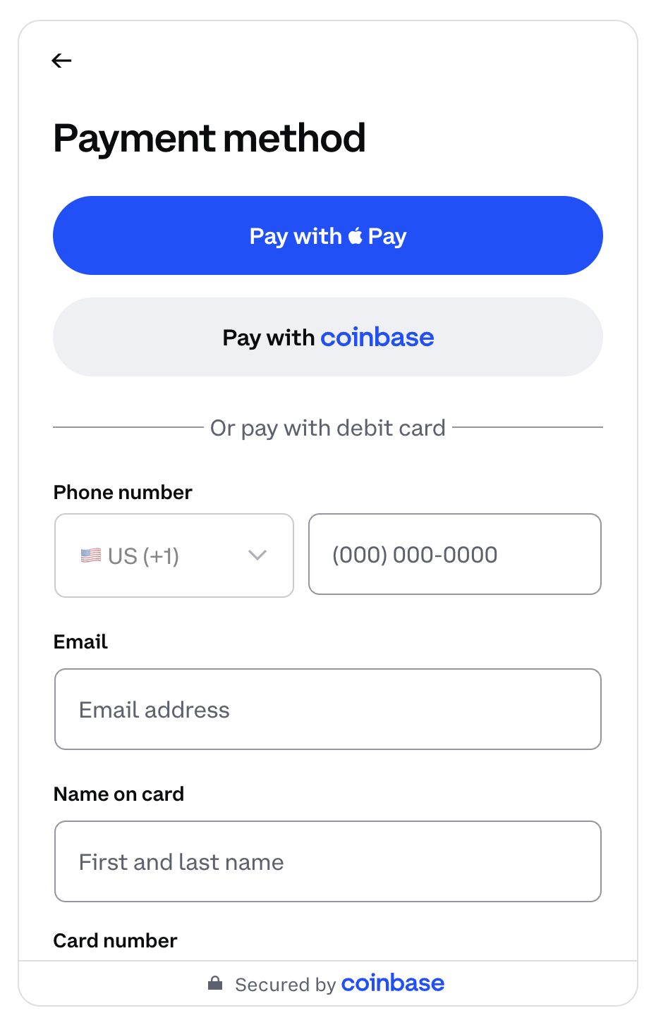 Apple Pay or debit card